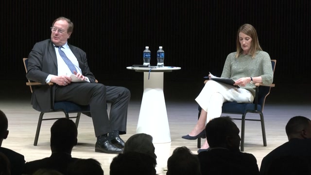 Roberta METSOLA, EP President participates at Dayton Dialogues: Q&A, moderated by Frederick KEMPE, President and CEO of the Atlantic Council